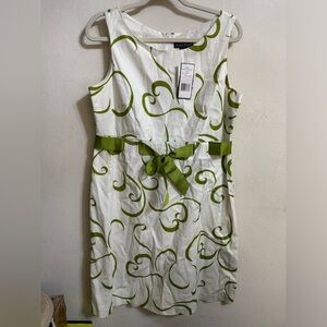 Jessica Howard -White and apple green dress Size 14 NEW WITH TAG!